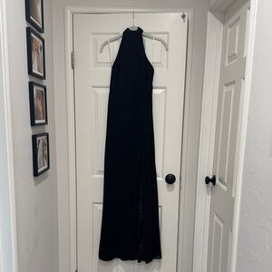 Lulu's Classic Black Backless Dress